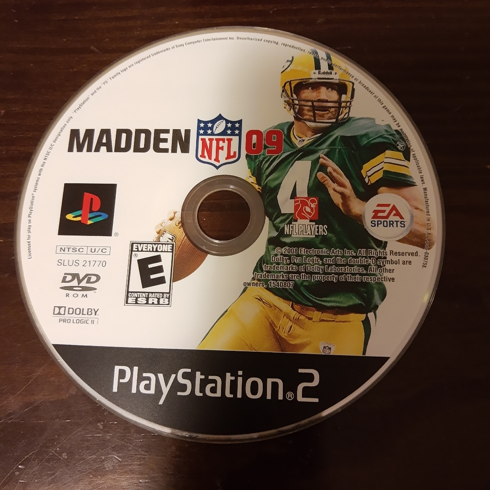 ps2 games PlayStation 2 NFL Madden 09